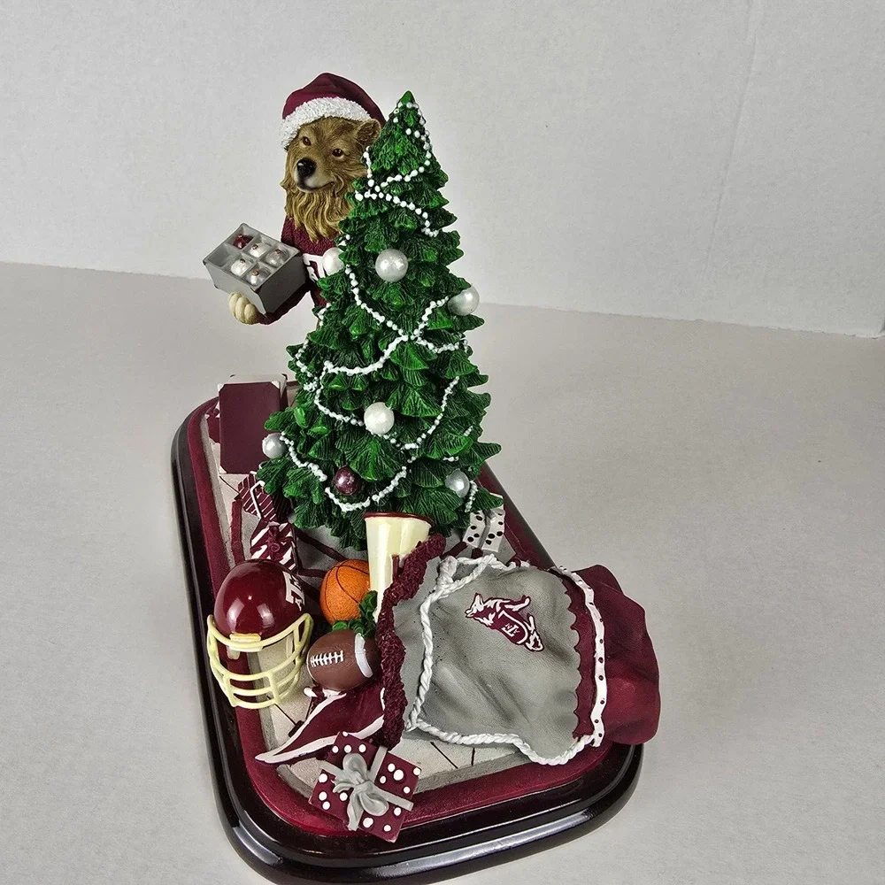 Vintage 2003 Slavic Treasures Texas A&M Aggies Tree Trimmer Figurine Mascot